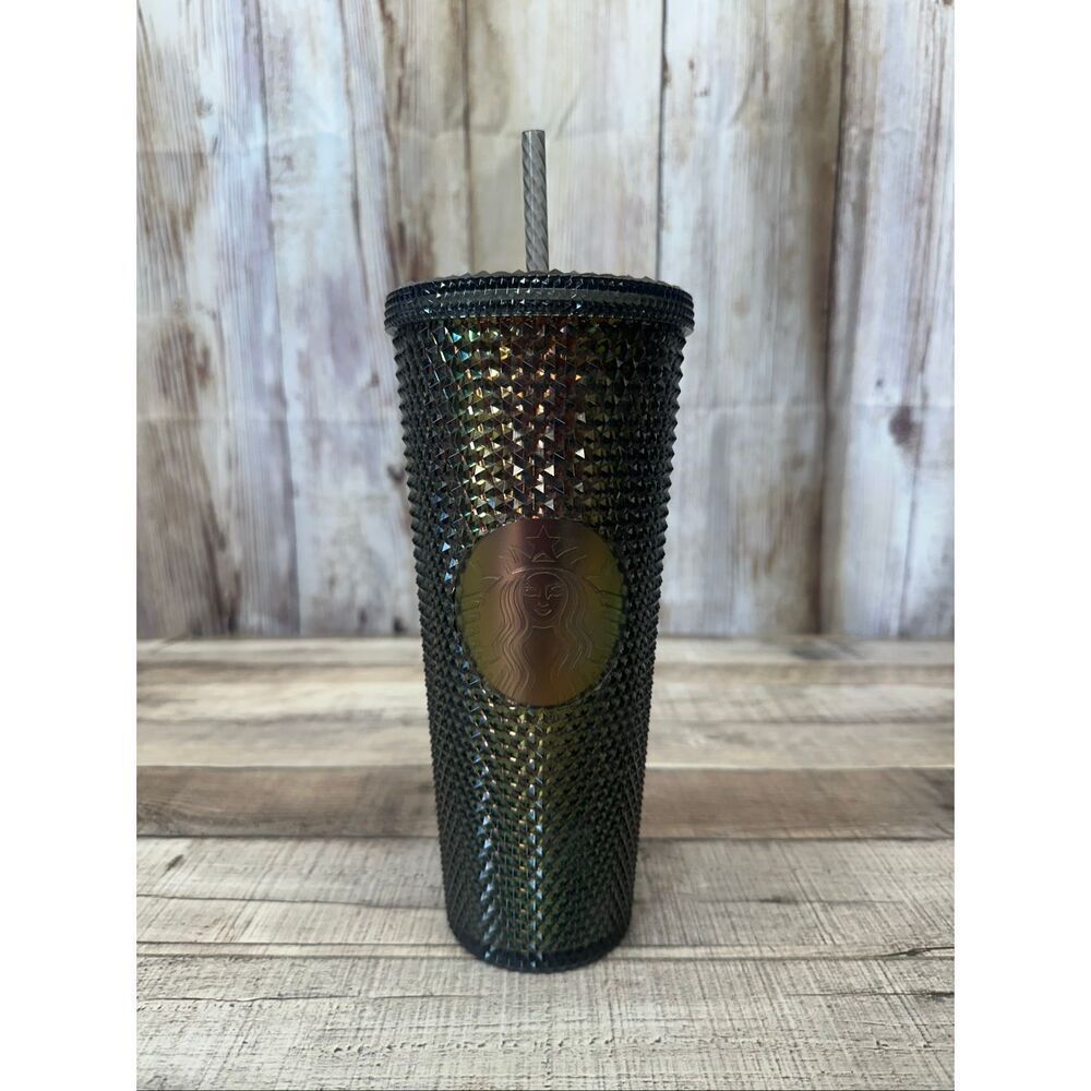 Starbucks Limited Edition Copper Black Iridescent Studded Mermaid Venti Tumbler